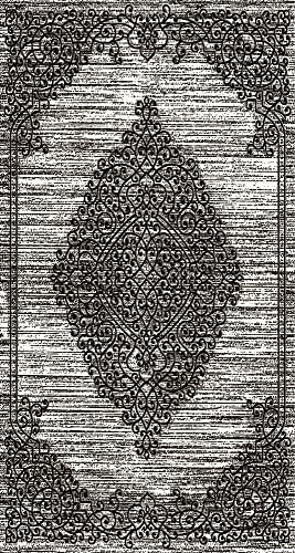 MANI TEXTILE - Orientalischer Teppich Grau Silber - Maße - 300 x 400 cm von MANI TEXTILE