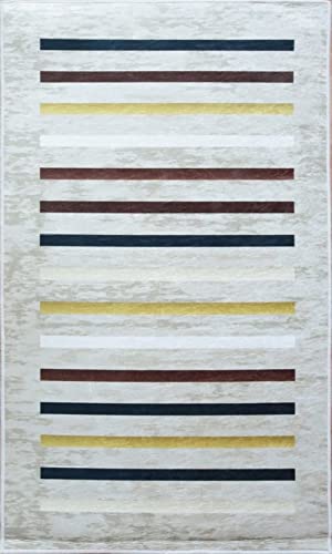 Mani TEXTILE TPS_RAY_BEI40 Teppich, Polyester, Beige, 40 x 60 cm von MANI TEXTILE