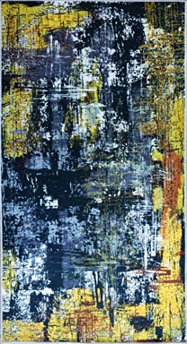 MANI TEXTILE TPS_ART_NOIR_80 Teppich, Polyester, 80 x 150 cm von MANI TEXTILE