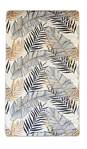 MANI TEXTILE TPS_FEUILL_GRIGOLD200 Teppich, Polyester, Grau, 200 x 290 von MANI TEXTILE