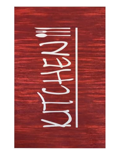 MANI TEXTILE TPS_KITCH_ROU_60 Teppich, Polyester, Rot, 60 x 90 von MANI TEXTILE