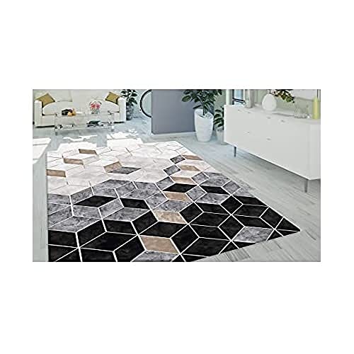 MANI TEXTILE TPS_LUXE_SCHWARIR_120 Teppich, Polyester, 120 x 180 von MANI TEXTILE