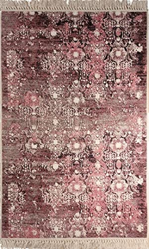 MANI TEXTILE TPS_MEDAILL_ROS180 Teppich, Polyester, Rosa, 180 x 270 von MANI TEXTILE