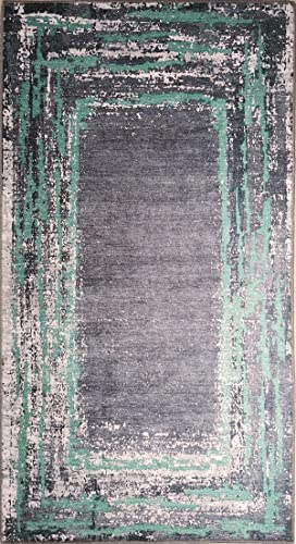 MANI TEXTILE TPS_RING_NOIRVER180 Teppich, Polyester, Schwarz, 180 x 270 von MANI TEXTILE