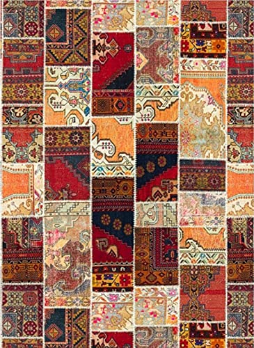 MANI TEXTILE TPS_TETRIS_CHA_160 Teppich, Polyester, mehrfarbig, 160 x 230 von MANI TEXTILE