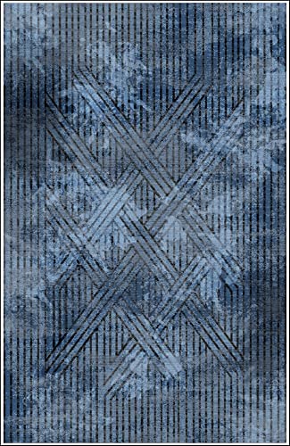 MANI TEXTILE Teppich Fisun, Blau, 120 x 180 cm von MANI TEXTILE