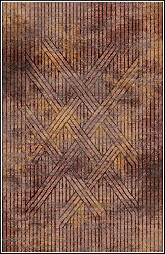 Mani Textile Teppich FISUN Orange, Maße: 80 x 150 cm von MANI TEXTILE