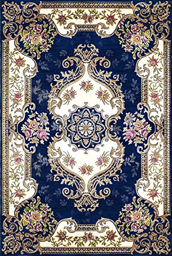 MANI TEXTILE - Teppich Orient, Blau, Maße – 300 x 400 cm von MANI TEXTILE