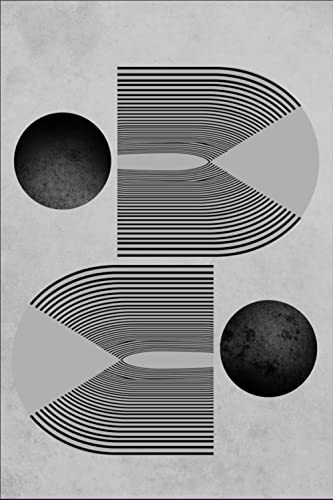 MANI TEXTILE - Teppich Seventies grau schwarz Maße – 80 x 150 cm von MANI TEXTILE