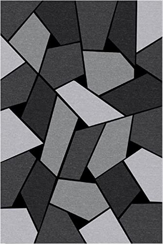 MANI TEXTILE - Teppich geometrisch, grau, Maße – 120 x 180 cm von MANI TEXTILE