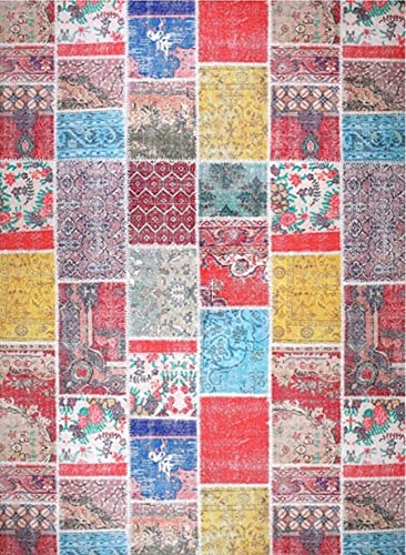 Mani TEXTILE TPS_Tetris_FRO_120 Teppich, Polyester, 120 x 180 cm, kalt von MANI TEXTILE