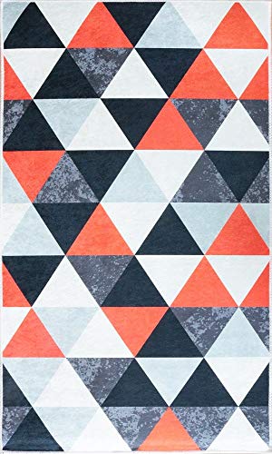 MANI TEXTILE TPS_TRIAN_ROU_120 Teppich, Polyester, Rot, 120 x 180 von MANI TEXTILE