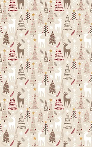 MANI TEXTILE - Weihnachts-Teppich, Beige, Maße: 70 x 140 cm von MANI TEXTILE