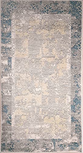 Mani TEXTILE TPS_AUTHENT_BLE80 Teppich, Polyester, Blau, 80 x 150 von MANI TEXTILE