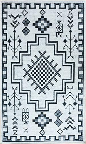 Mani TEXTILE TPS_BERB_GRIS120 Teppich, Polyester, Grau, 120 x 180 von MANI TEXTILE