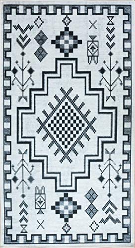 Mani TEXTILE TPS_BERB_GRIS40 Teppich, Polyester, Grau, 40 x 60 von MANI TEXTILE