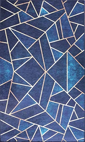 Mani TEXTILE TPS_BLEUDO_160 Teppich, Polyester, Blau, 160 x 230 von MANI TEXTILE