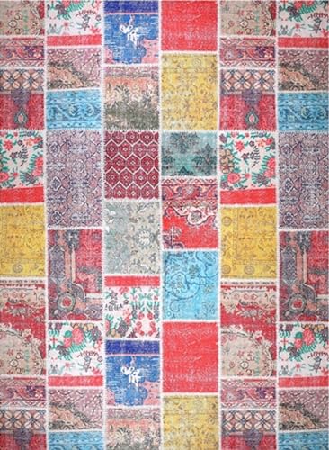 Mani TEXTILE TPS_Tetris_FRO_120 Teppich, Polyester, 120 x 180 cm, kalt von MANI TEXTILE