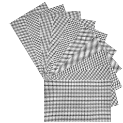 MANICAF 10 Stück Fliegengitter Reparatur Set, 13 x 18 cm Fliegengitter Reparatur Klebeband, Wasserdichtes Netz-Reparaturpflaster, Selbstklebend Glasfaser Reparaturband, Schwarz von MANICAF