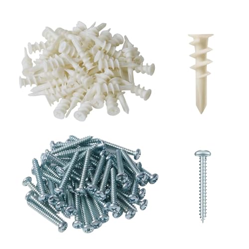 MANICAF Dämmstoffdübel, 42mm Dübel für Dämmung, 40 Stück Gipskartondübel Set, Dübel Dämmung Fassade (20 Stück Fassadendübel, 20 Stück Schrauben) von MANICAF