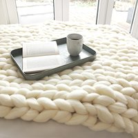 Chunky Wool Decke Als Bettüberwurf Behandelte Und Gestärkte 100% Reiner Merinowolle Unglaubliche 25-28 Mic Eu - Wolle Bulky von MANIFATTURA089