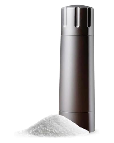 MANNKITCHEN Salt Cannon Salzmühle Professional Heavy Duty Nachfüllbar und einstellbare Grobheit Manuelle Salzmühle mit hoher Leistung 10 x Salz für Steaks, BBQ und mehr von MANNKITCHEN