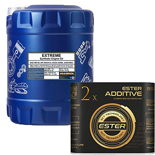 10 Liter, MANNOL 7915 Extreme 5W-40 inkl. Motoröladditiv 9929 von MANNOL