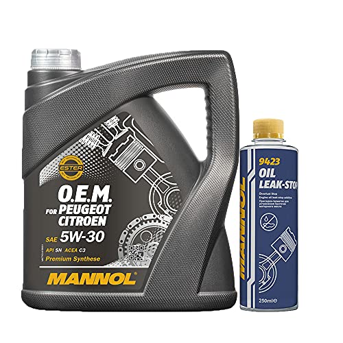 5l, MANNOL 7703 O.E.M. 5W-30 C2/C3 DPF + Oil Leak-Stop Öl Verlust Zusatz 250ml 5l, MANNOL 7703 O.E.M. 5W-30 C2/C3 DPF + Oil Leak-Stop Öl Verlust Zusatz 250ml von MANNOL