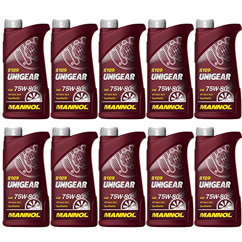 MANNOL 10 x 1L 8109 Unigear 75W-80 API GL5 / Schaltgetriebeöl PSA B71 2330 von MANNOL