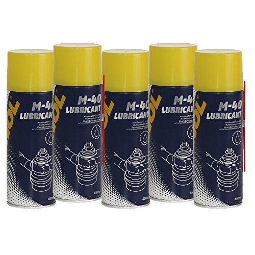 MANNOL 5 x 450ml 9899 M-40 Multifunktion/Kriechöl Rostlöser Multifunktionspray von MANNOL