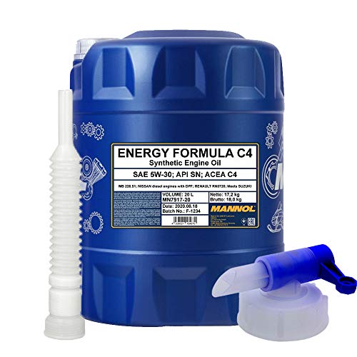MANNOL Energy Formula C4 7917 5W-30 DPF 226.51 RN0720 Motoröl + Ausgießer + Zapfhahn MANNOL Energy Formula C4 7917 5W-30 DPF 226.51 RN0720 Motoröl + Ausgießer + Zapfhahn von MANNOL