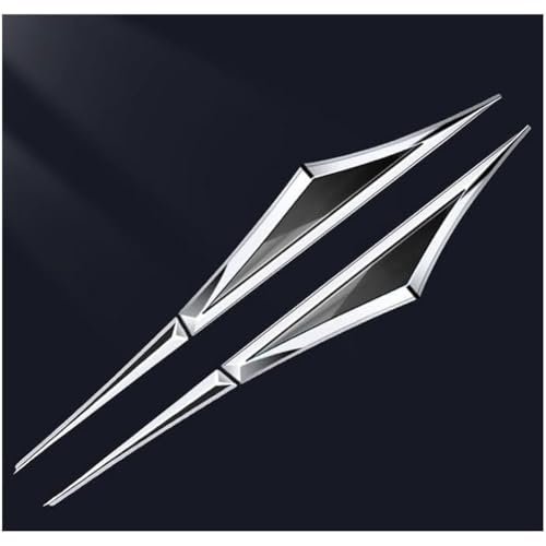 MANQII für Jaguar F-PACE F-Type Coupe I-PACE XE XF XJ Auto Emblem Aufkleber 3D Selbstklebende Emblem-Abzeichen Emblembadge Autoaufkleber Außendekoration Zubehör,B/Silver~Black von MANQII