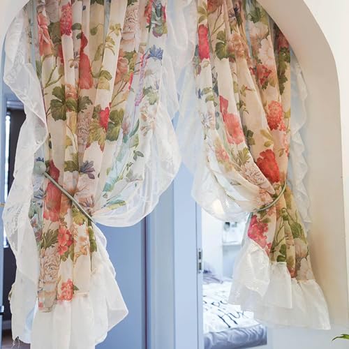 MANQILE 2 stück Blume Sheer Rüschen Kurzen Vorhang für Küche Kleine Fenster Vorhang Tüll Tür Vorhänge MANQILE 2 stück Blume Sheer Rüschen Kurzen Vorhang für Küche Kleine Fenster Vorhang Tüll Tür Vorhänge von MANQILE