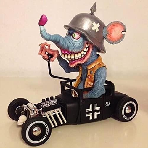 MANQILE Angry Big Mouth Monster Driving Statue Rat Fink Halloween Figuren Halloween Resin Crafts Sculpture Home Decor Ornament von MANQILE