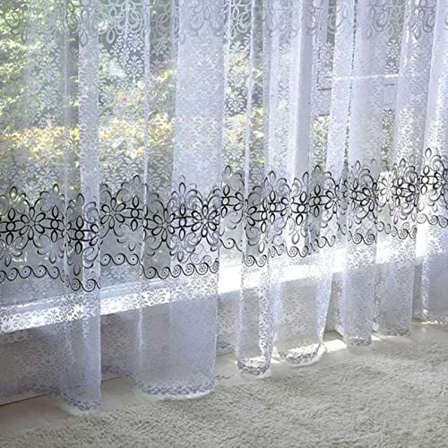 MANQILE Bedruckte transparente Tüllvorhänge für Wohnzimmer, floraler Voile-Vorhang für Schlafzimmer, Fensterbehandlungen, Küchenjalousien, Vorhänge von MANQILE