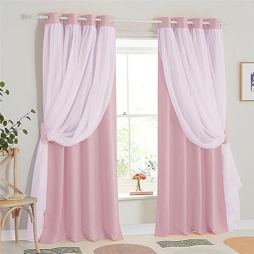 MANQILE Durchsichtiger Voile-Verdunkelungsvorhangring im Traumstil für das Wohnzimmer von MANQILE