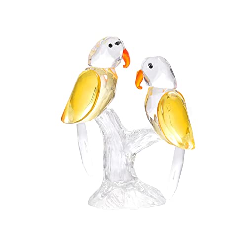 MANQILE Kristall Papagei Figur Glas Vogel Tier handgefertigte Vögel Skulptur Ornament Home Tischdekoration von MANQILE