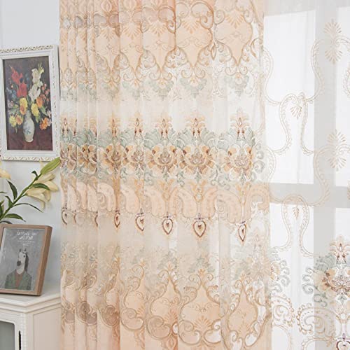 MANQILE Vorhänge für Wohnzimmer, Esszimmer, Schlafzimmer, Hohle Wasserstickerei, Fenstervorhang-Dekor von MANQILE