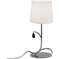 Inspired Mantra - Andrea - Tischlampe 45 cm, 1 x E14 (max. 20 W), Chrom poliert, weiße Schirme, schwarze Kristalltröpfchen von MANTRA