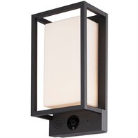 Inspired Mantra Meribel Kamera/WIFI/CCT-Wandleuchte, 9 W LED, 2700–6000 K, 530 lm, IP54, Graphit, 3 Jahre Garantie Inspired Mantra Meribel Kamera/WIFI/CCT-Wandleuchte, 9 W LED, 2700–6000 K, 530 lm, IP54, Graphit, 3 Jahre Garantie von MANTRA