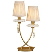 Inspired Mantra - Sophie GP - Tischleuchte, 2 x E14 (max. 20 W), Goldmalerei, Cremetöne von MANTRA