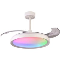 Mantra - gebraucht] Siberia Deckenventilator Led Fernbedienung Dimmbar Weiß Lampe Lüfter Spot B-Ware von MANTRA