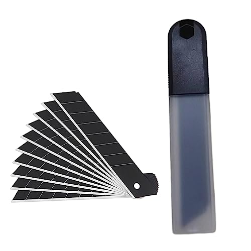 MANUFORE 50 Stück 18mm SK5 Schwarz Abbrechklinge für Cuttermesser Profi, 18mm Ersatzklingen aus Carbonstahl zum Schneiden von Papier, Teppich und Pappe… von MANUFORE