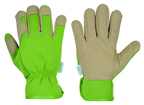 ManuFrance 98524 Handschuh aus Leder, Komfort Garten T8, Pastellgrün, 8 von MANUFRANCE PRODUITS DU MONDE