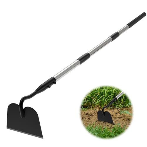Gartenhacke mit Stiel, Robuste Hacke Garten zum Unkraut, Langer Griff, 166 cm Verstellbare Gardena Hacke mit 15 cm Breiter Geschweißter Klinge von MANXRKUI