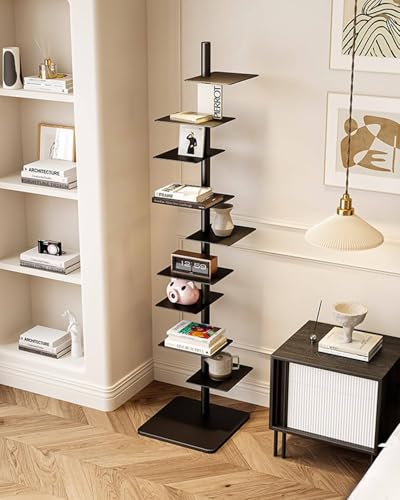 9-Stöckiges Bücherregal, Unsichtbares Bücherregal, DIY-Bücherturm Mit Metallrücken, Nordisches Vertikales Regal, Bücherregal, Bodenstehendes 9-Stöckiges Ausstellungsregal Für Das Home Office Black 9-Stöckiges Bücherregal, Unsichtbares Bücherregal, DIY-Bücherturm Mit Metallrücken, Nordisches Vertikales Regal, Bücherregal, Bodenstehendes 9-Stöckiges Ausstellungsregal Für Das Home Office Black von MANYOUYOU