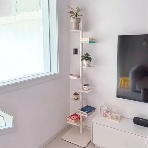 MANYOUYOU 9-Stöckiges Bücherregal Mit Metallrücken, Unsichtbares Bücherregal, DIY-Bücherregal Mit Dreiseitiger Freier Rotationseinstellung, Vertikaler Turm Für Bücher Für Kleine Räume White MANYOUYOU 9-Stöckiges Bücherregal Mit Metallrücken, Unsichtbares Bücherregal, DIY-Bücherregal Mit Dreiseitiger Freier Rotationseinstellung, Vertikaler Turm Für Bücher Für Kleine Räume White von MANYOUYOU