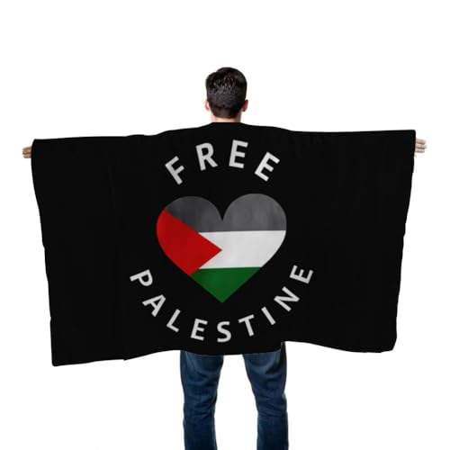 MANYUN Palästina-Flaggen-Umhang, Palästina-Flaggen-Decke, Palästina-Flagge, von Halloween- Flagge Palästina, Unisex-Umhang, von MANYUN