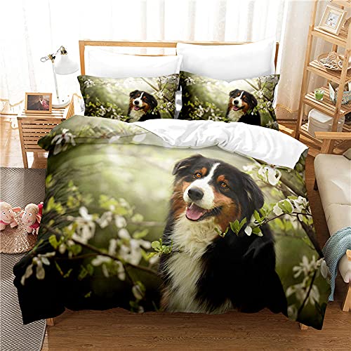 MAODU Bettbezug 135 x 200 Schweizer Berner Sennenhund, Bettwäsche-Sets mit Verdecktem Reißverschluss - Mikrofaser, Bettwäsche 135x200 + 1 Kissenbezug 80x80 für Kinder Jungen Madchen von MAODU