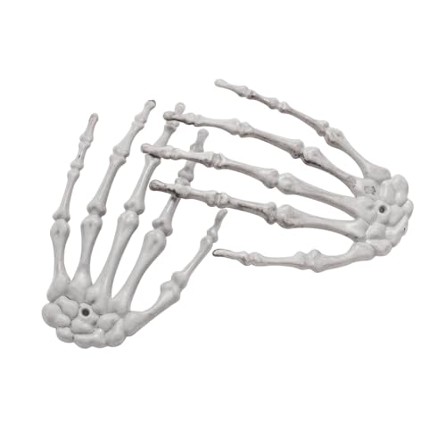 1 Paar Halloween Skelett Hände,Skelett lebensgroß Händchen,Künstlicher Handknochen Requisiten,Knochen Hand Deko,Skeletthand Dekoration,Horror Hände Deko für Halloween Ostern Gruselparty Outdoor von MAOSHYMS